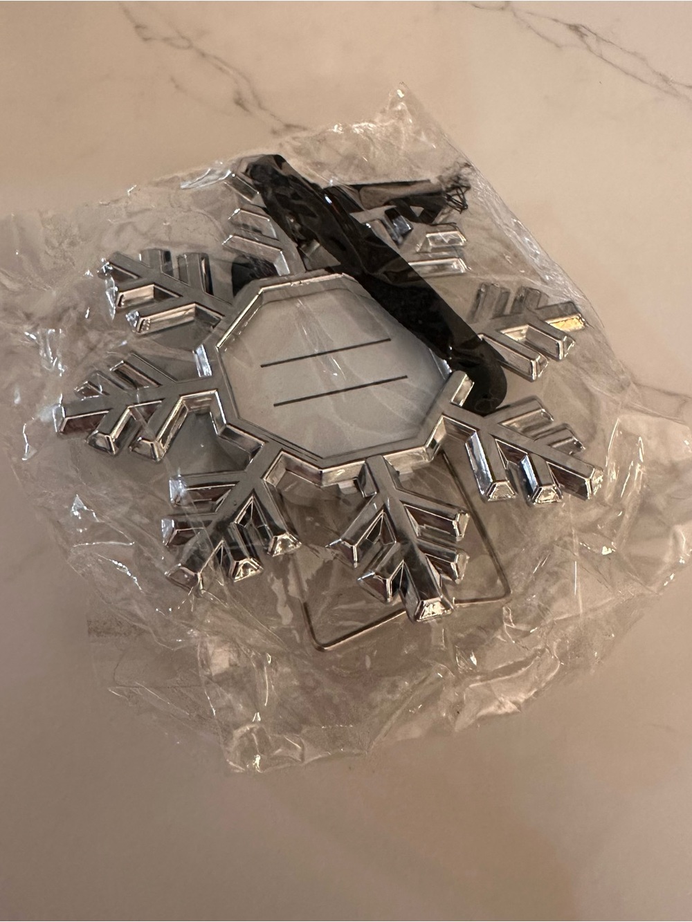 Kate Aspen Silver Snowflake frame Hanging Ornament Clip